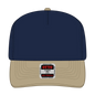 OTTO 31-069 5 Panel Mid Profile Baseball Cap - Kha/Nvy - Kha/Nvy / 6 1/2’’ - 7 5/8’’