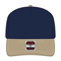 OTTO 31-069 5 Panel Mid Profile Baseball Cap - Kha/Nvy - Kha/Nvy / 6 1/2’’ - 7 5/8’’
