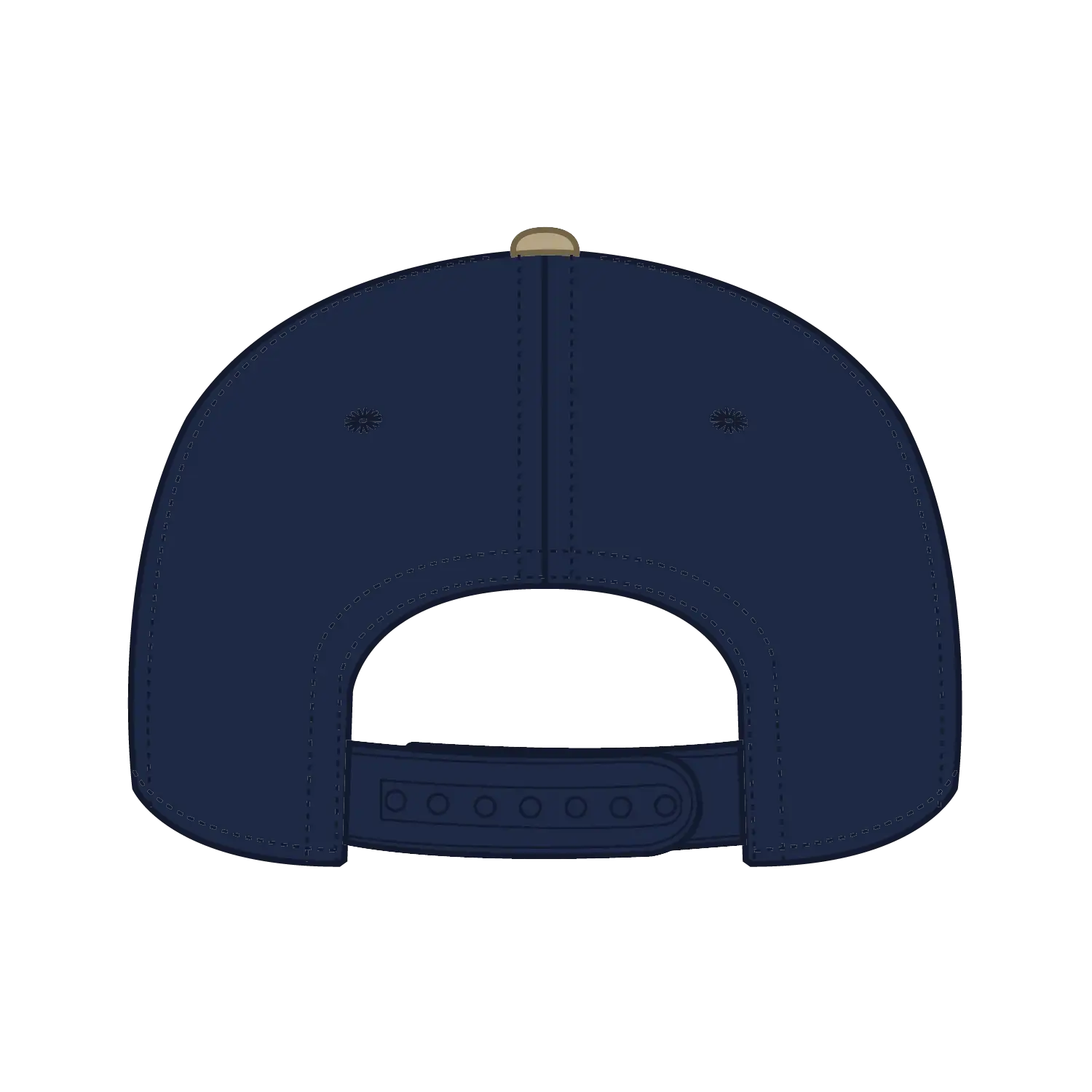 OTTO 31-069 5 Panel Mid Profile Baseball Cap - Kha/Nvy - Kha/Nvy / 6 1/2’’ - 7 5/8’’