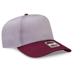 OTTO 31-069 5 Panel Mid Profile Baseball Cap - Marn/Gry - Marn/Gry / 6 1/2’’ - 7 5/8’’