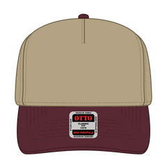 OTTO 31-069 5 Panel Mid Profile Baseball Cap - Marn/Kha - Marn/Kha / 6 1/2’’ - 7 5/8’’