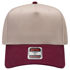 OTTO 31-069 5 Panel Mid Profile Baseball Cap - Marn/Kha - Marn/Kha / 6 1/2’’ - 7 5/8’’