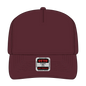 OTTO 31-069 5 Panel Mid Profile Baseball Cap - Maroon - Maroon / 6 1/2’’ - 7 5/8’’