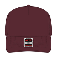 OTTO 31-069 5 Panel Mid Profile Baseball Cap - Maroon - Maroon / 6 1/2’’ - 7 5/8’’