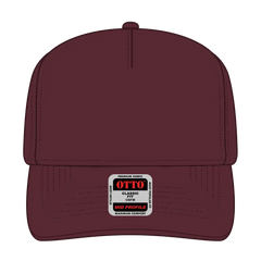 OTTO 31-069 5 Panel Mid Profile Baseball Cap - Maroon - Maroon / 6 1/2’’ - 7 5/8’’