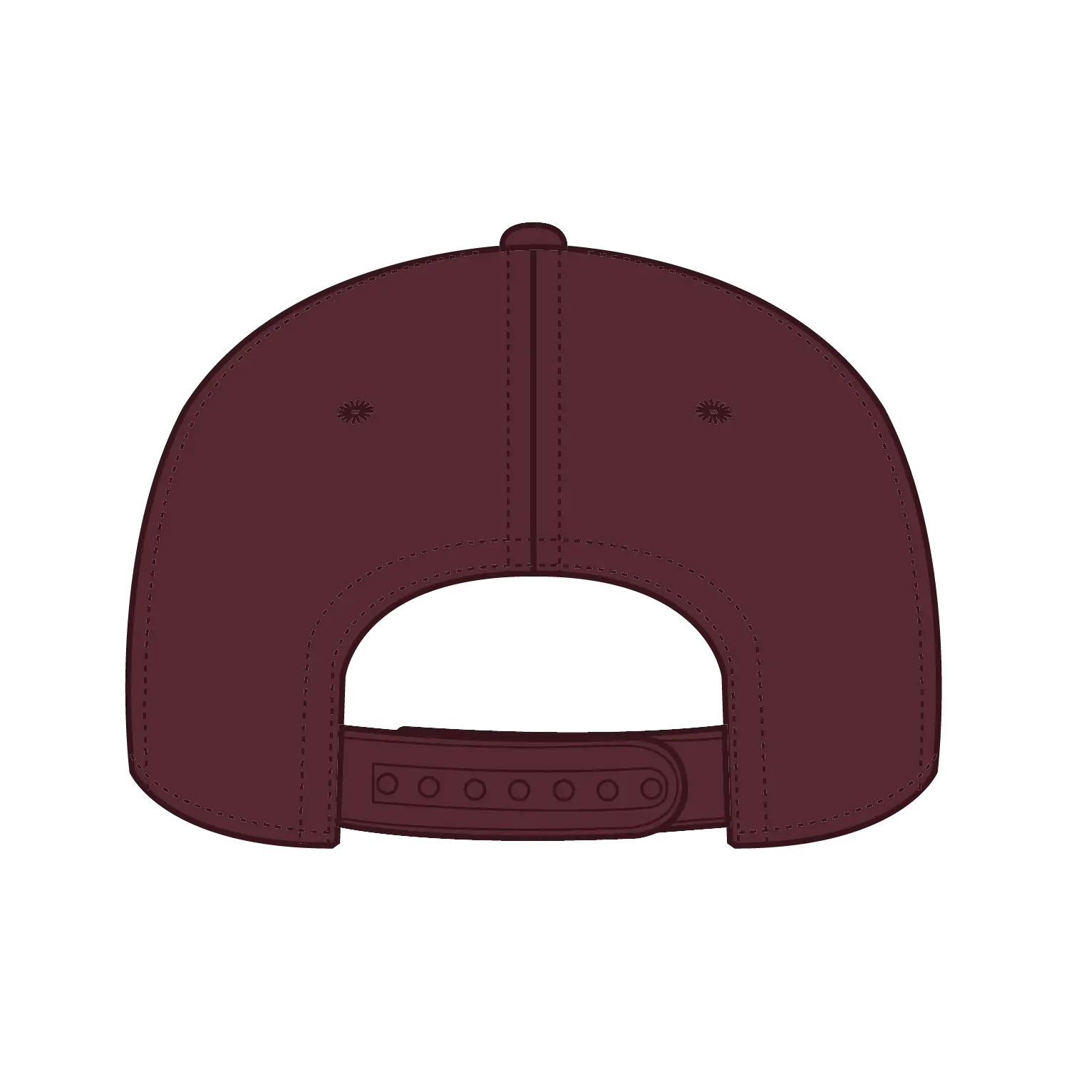 OTTO 31-069 5 Panel Mid Profile Baseball Cap - Maroon - Maroon / 6 1/2’’ - 7 5/8’’