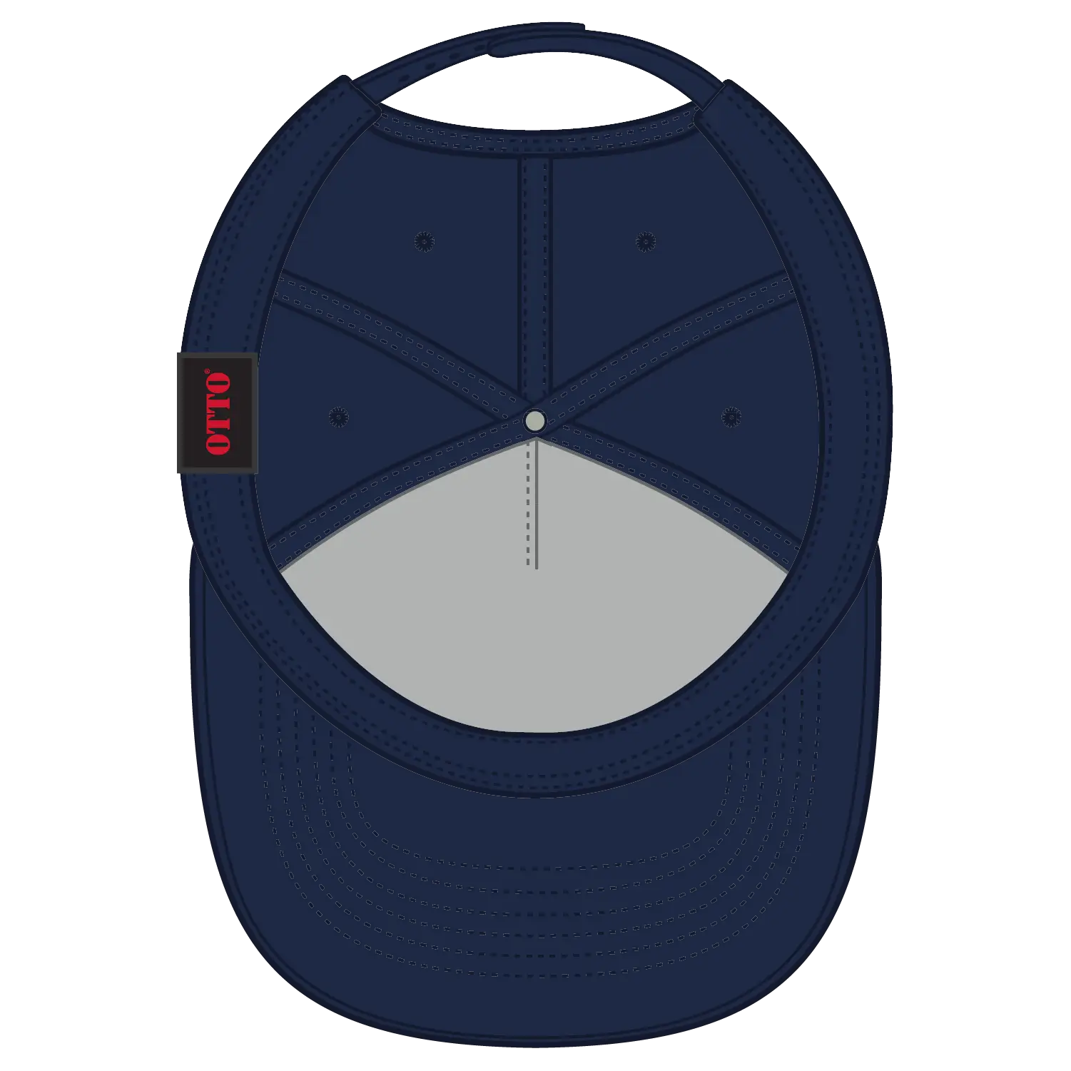 OTTO 31-069 5 Panel Mid Profile Baseball Cap - Navy