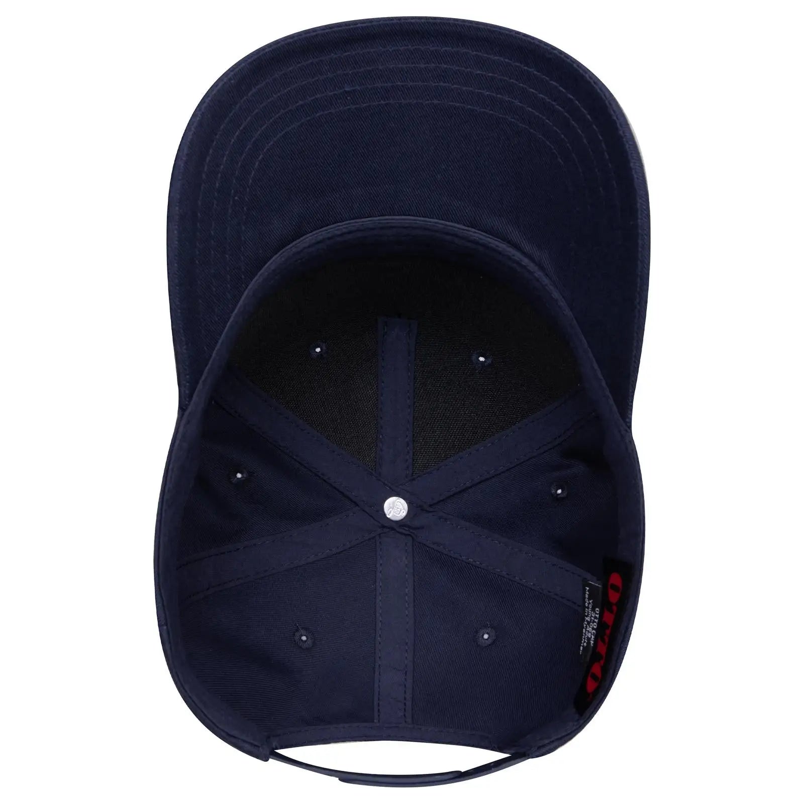 OTTO 31-069 5 Panel Mid Profile Baseball Cap - Navy