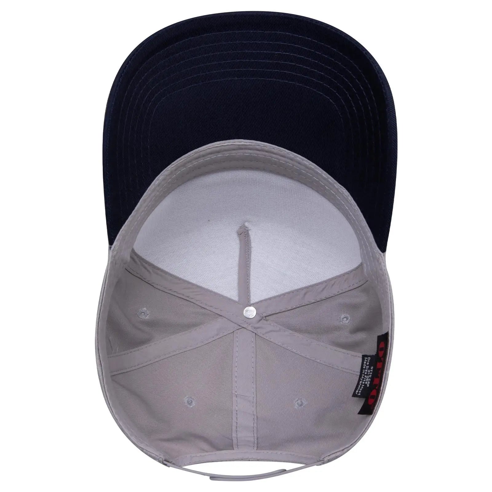 OTTO 31-069 5 Panel Mid Profile Baseball Cap - Nvy/Gry - Nvy/Gry / 6 1/2’’ - 7 5/8’’