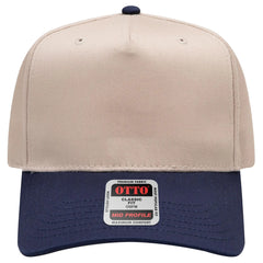 OTTO 31-069 5 Panel Mid Profile Baseball Cap - Nvy/Kha - Nvy/Kha / 6 1/2’’ - 7 5/8’’