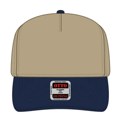 OTTO 31-069 5 Panel Mid Profile Baseball Cap - Nvy/Kha - Nvy/Kha / 6 1/2’’ - 7 5/8’’