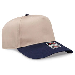 OTTO 31-069 5 Panel Mid Profile Baseball Cap - Nvy/Kha - Nvy/Kha / 6 1/2’’ - 7 5/8’’