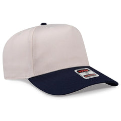 OTTO 31-069 5 Panel Mid Profile Baseball Cap - Nvy/Natrl - Nvy/Natrl / 6 1/2’’ - 7 5/8’’