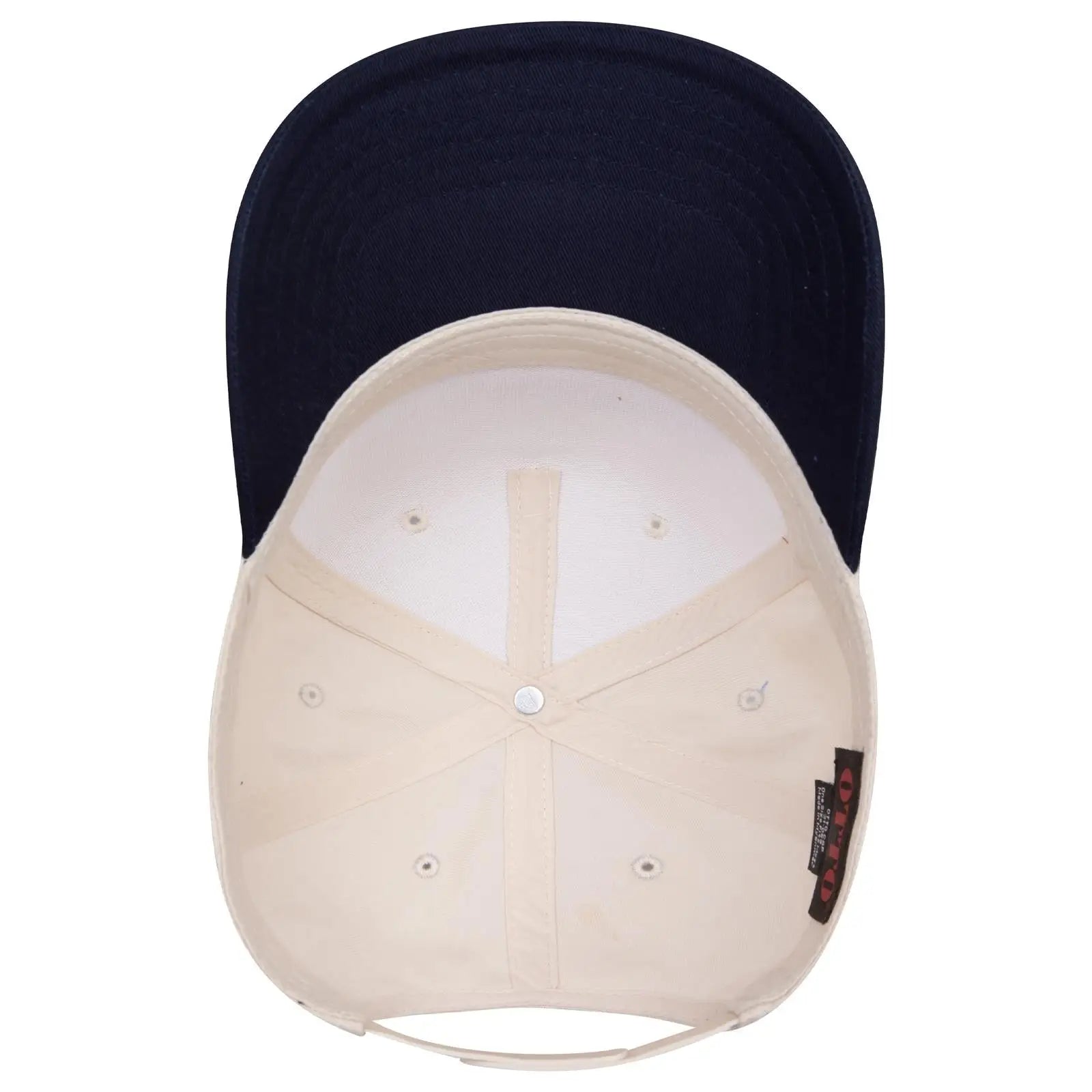 OTTO 31-069 5 Panel Mid Profile Baseball Cap - Nvy/Natrl - Nvy/Natrl / 6 1/2’’ - 7 5/8’’