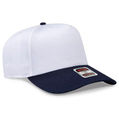 OTTO 31-069 5 Panel Mid Profile Baseball Cap - Nvy/Wht - Nvy/Wht / 6 1/2’’ - 7 5/8’’