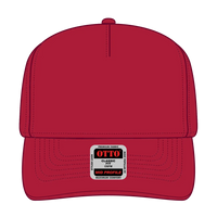OTTO 31-069 5 Panel Mid Profile Baseball Cap - Red - Red / 6 1/2’’ - 7 5/8’’