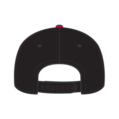 OTTO 31-069 5 Panel Mid Profile Baseball Cap - Red/Blk - Red/Blk / 6 1/2’’ - 7 5/8’’