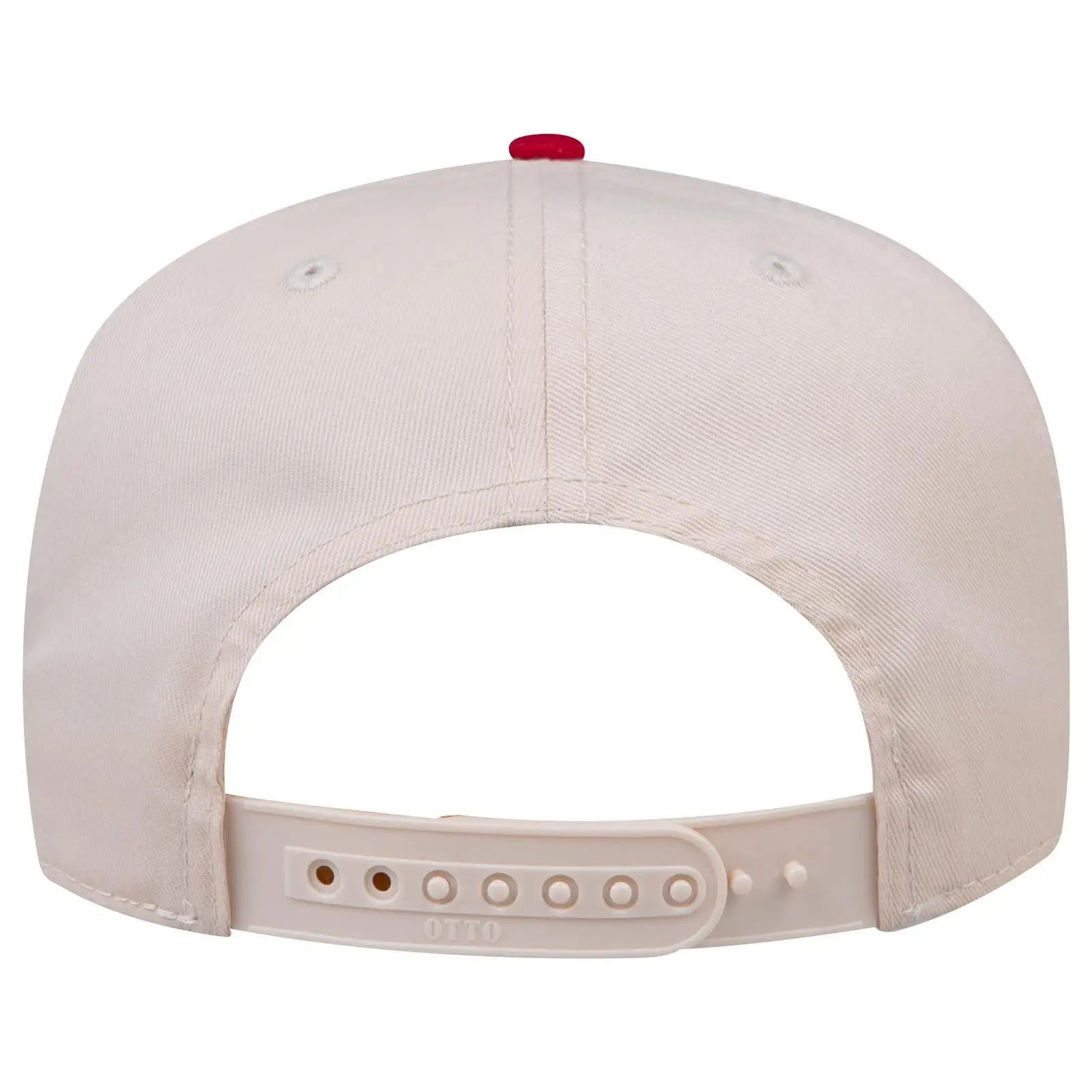 OTTO 31-069 5 Panel Mid Profile Baseball Cap - Red/Natl - Red/Natl / 6 1/2’’ - 7 5/8’’