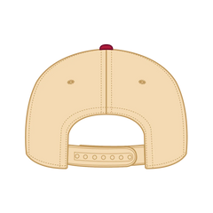 OTTO 31-069 5 Panel Mid Profile Baseball Cap - Red/Natl - Red/Natl / 6 1/2’’ - 7 5/8’’