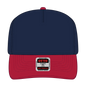 OTTO 31-069 5 Panel Mid Profile Baseball Cap - Red/Nvy - Red/Nvy / 6 1/2’’ - 7 5/8’’
