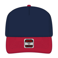 OTTO 31-069 5 Panel Mid Profile Baseball Cap - Red/Nvy - Red/Nvy / 6 1/2’’ - 7 5/8’’