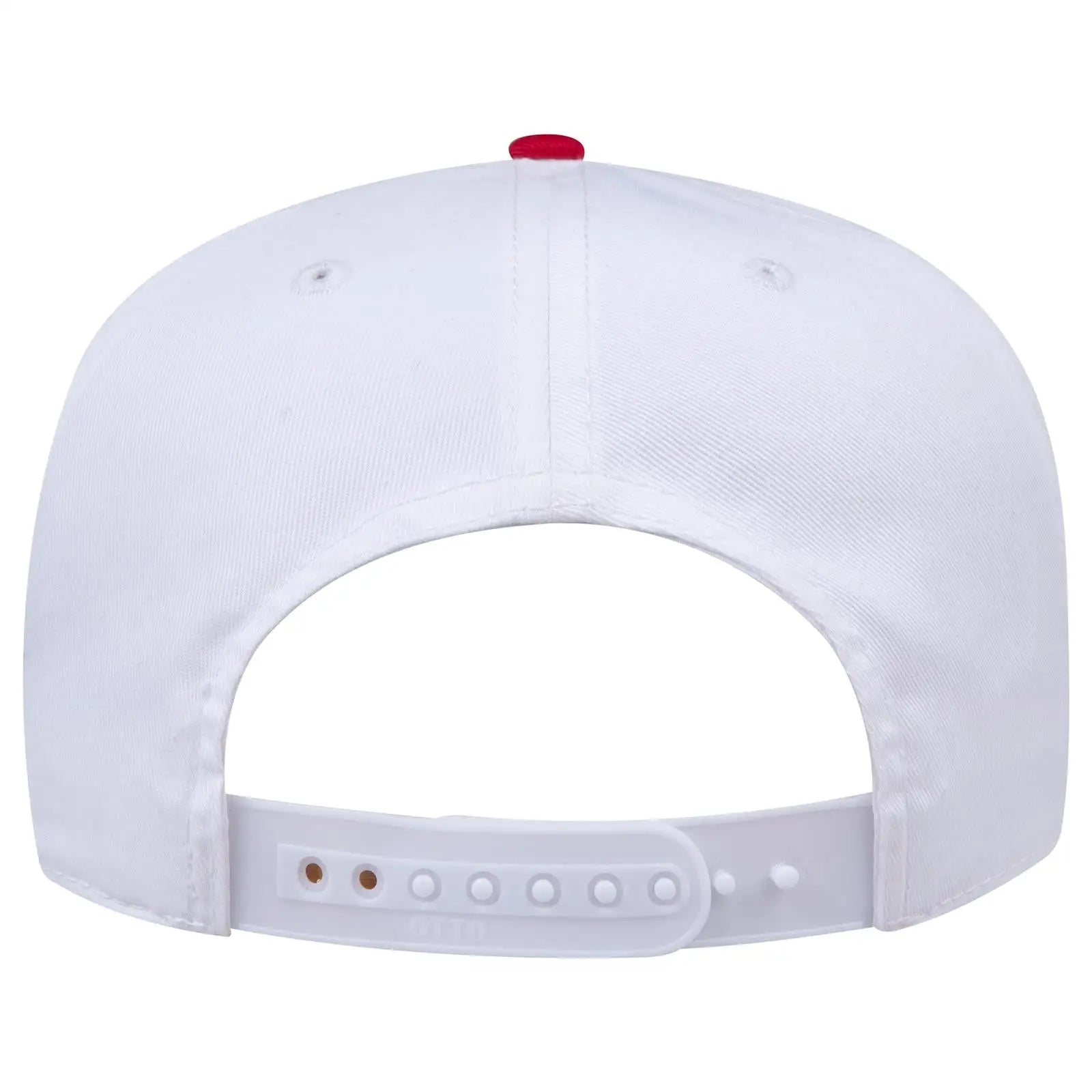 OTTO 31-069 5 Panel Mid Profile Baseball Cap - Red/Wht - Red/Wht / 6 1/2’’ - 7 5/8’’