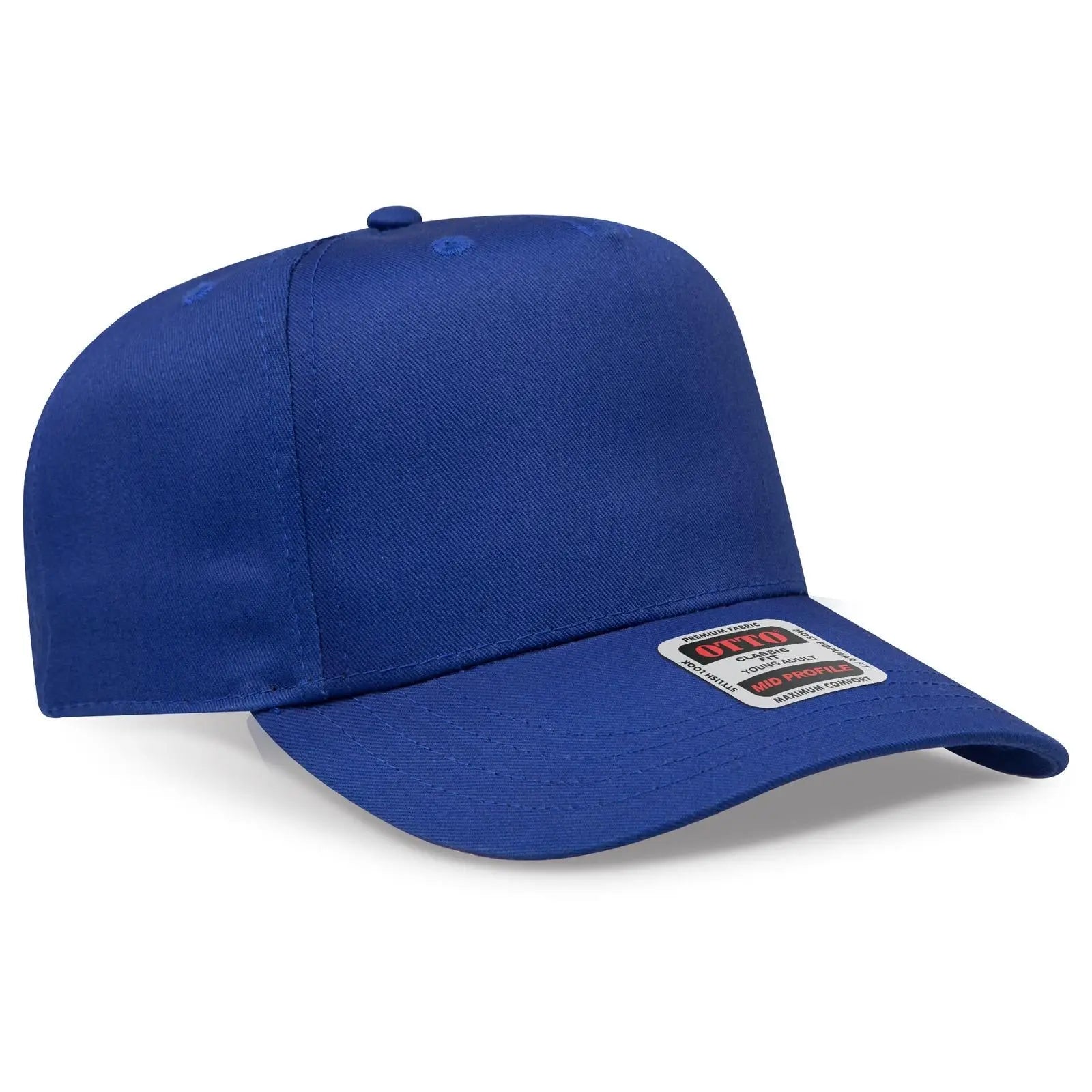 OTTO 31-069 5 Panel Mid Profile Baseball Cap - Royal