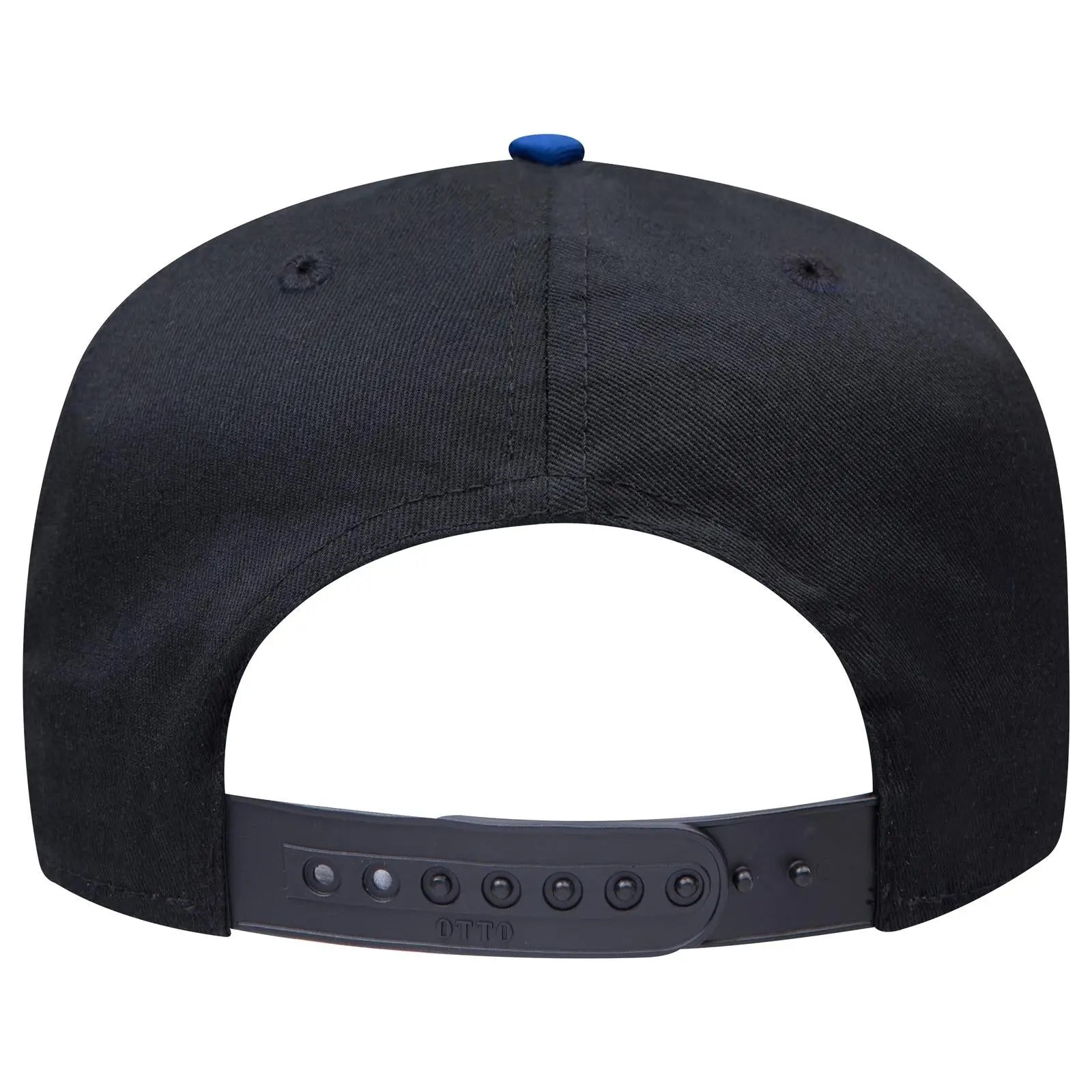 OTTO 31-069 5 Panel Mid Profile Baseball Cap - Royal/Black - Royal/Black / 6 1/2’’ - 7 5/8’’