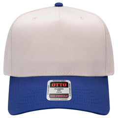 OTTO 31-069 5 Panel Mid Profile Baseball Cap - Ryl/Natl - Ryl/Natl / 6 1/2’’ - 7 5/8’’