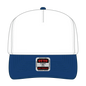 OTTO 31-069 5 Panel Mid Profile Baseball Cap - Ryl/Wht - Ryl/Wht / 6 1/2’’ - 7 5/8’’