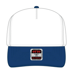 OTTO 31-069 5 Panel Mid Profile Baseball Cap - Ryl/Wht - Ryl/Wht / 6 1/2’’ - 7 5/8’’