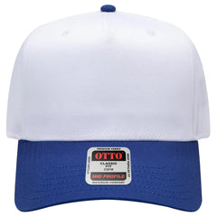 OTTO 31-069 5 Panel Mid Profile Baseball Cap - Ryl/Wht - Ryl/Wht / 6 1/2’’ - 7 5/8’’