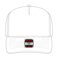OTTO 31-069 5 Panel Mid Profile Baseball Cap - White - White / 6 1/2’’ - 7 5/8’’