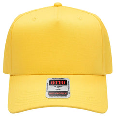 OTTO 31-069 5 Panel Mid Profile Baseball Cap - Yellow - Yellow / 6 1/2’’ - 7 5/8’’