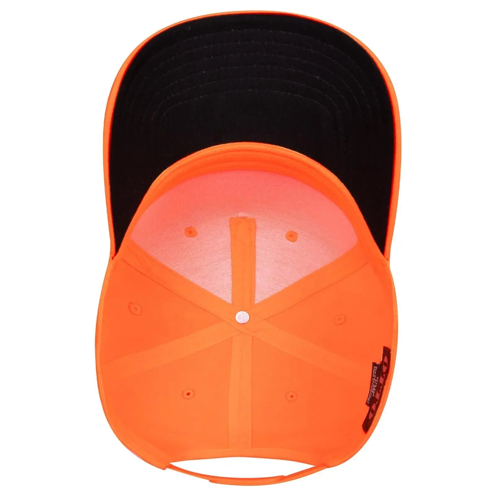OTTO 31-069 Neon 5 Panel Mid Profile Baseball Cap - N. Orange - N. Orange / 6 1/2’’ - 7 5/8’’