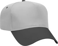 OTTO 31-069 Twill 5 Panel Pro Style Cap - Black Gray - Black Gray / One Size Fits Most