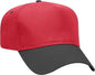 OTTO 31-069 Twill 5 Panel Pro Style Cap - Black Red - Black Red / One Size Fits Most