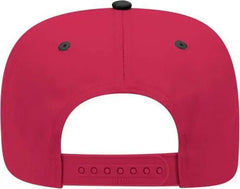 OTTO 31-069 Twill 5 Panel Pro Style Cap - Black Red - Black Red / One Size Fits Most