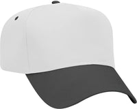 OTTO 31-069 Twill 5 Panel Pro Style Cap - Black White - Black White / One Size Fits Most