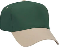 OTTO 31-069 Twill 5 Panel Pro Style Cap - Khaki Dark Green - Khaki Forest / One Size Fits Most