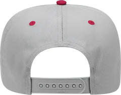 OTTO 31-069 Twill 5 Panel Pro Style Cap - Red Gray - Red Gray / One Size Fits Most