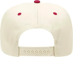 OTTO 31-069 Twill 5 Panel Pro Style Cap - Red Natural - Red Ivory / One Size Fits Most