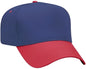 OTTO 31-069 Twill 5 Panel Pro Style Cap - Red Navy - Red Navy / One Size Fits Most