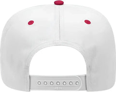 OTTO 31-069 Twill 5 Panel Pro Style Cap - Red White - Red White / One Size Fits Most