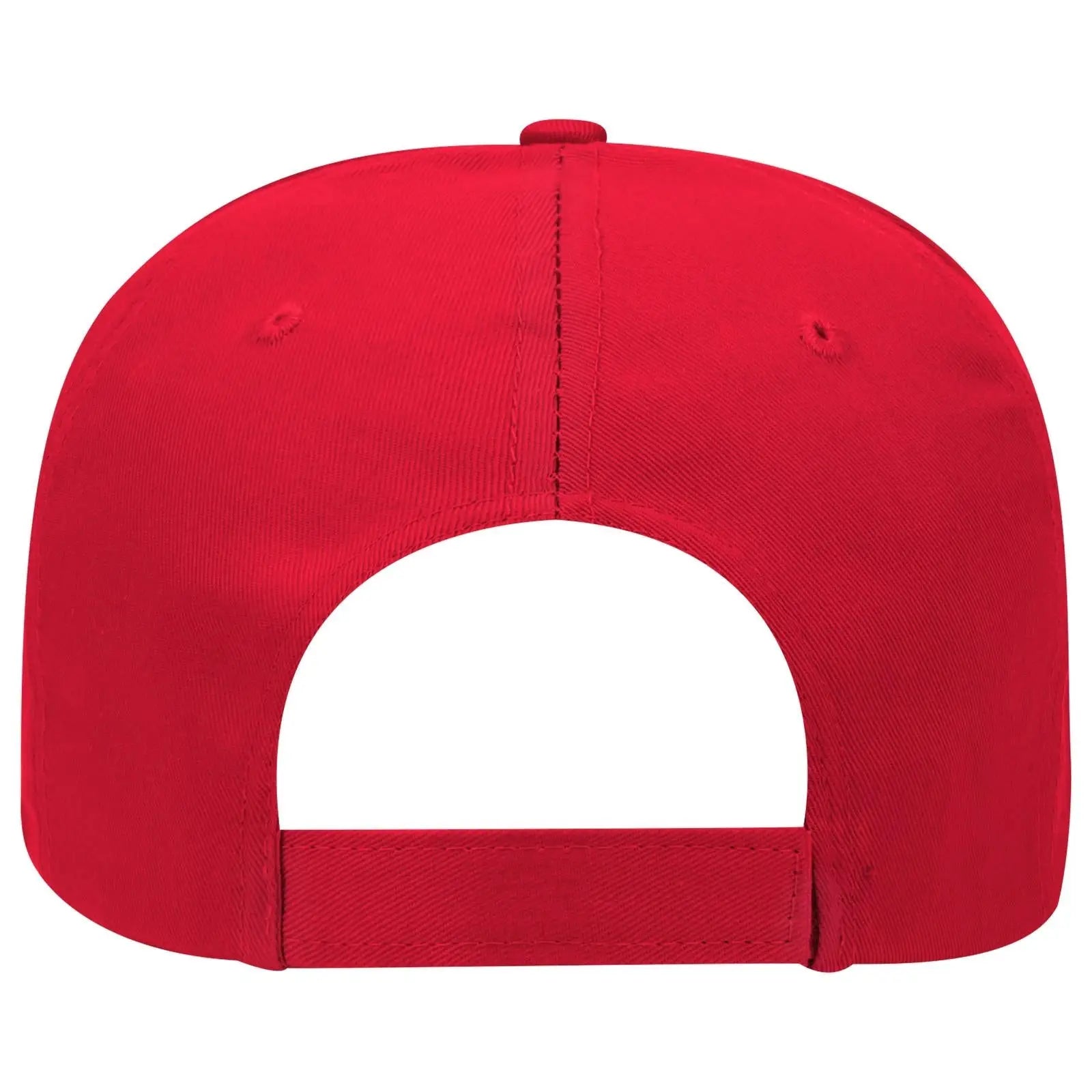 OTTO 31-1060 5 Panel Mid Profile Baseball Cap - Red - Red / 6 1/2’’ - 7 5/8’’