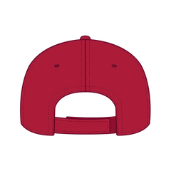 OTTO 31-1060 5 Panel Mid Profile Baseball Cap - Red - Red / 6 1/2’’ - 7 5/8’’