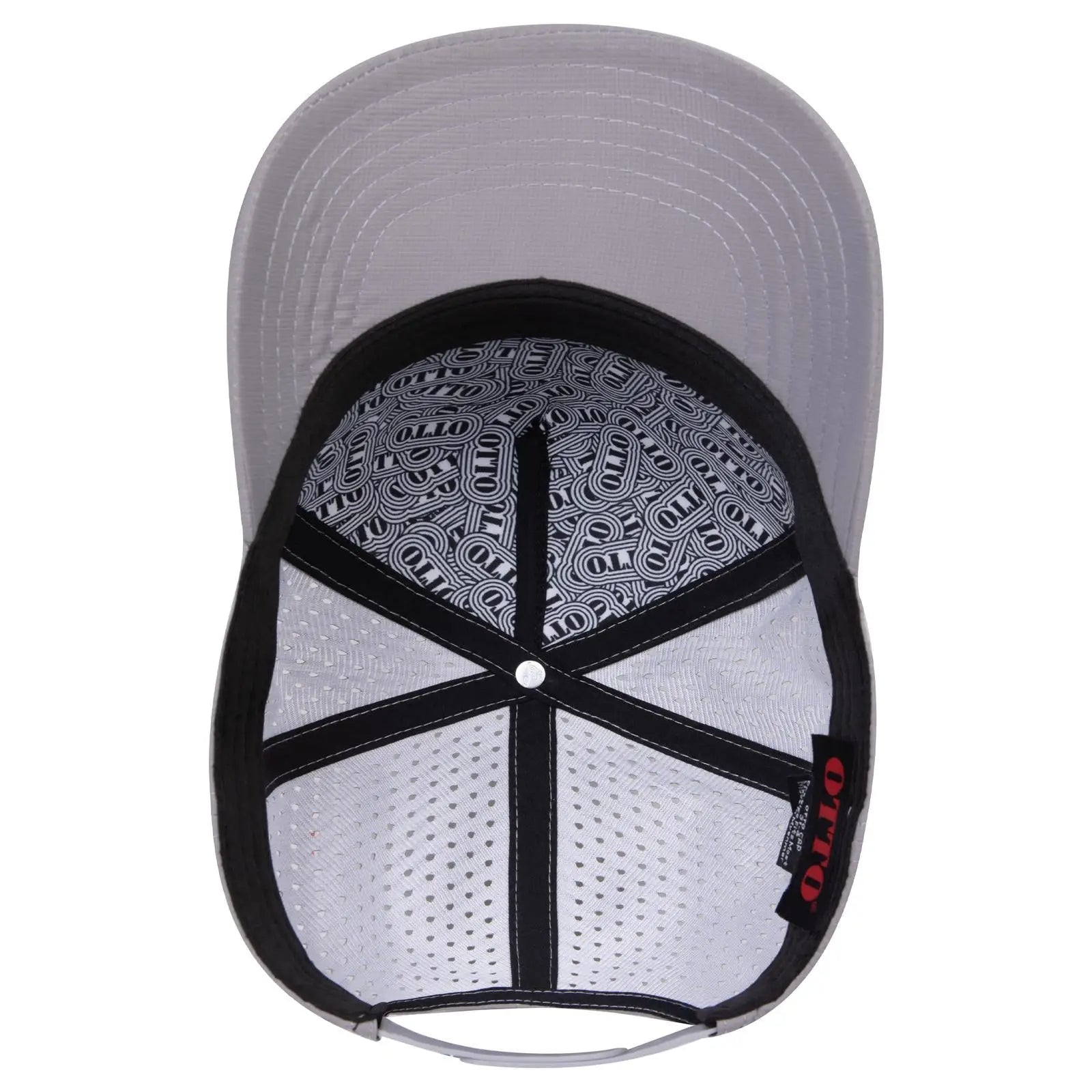 OTTO 31-4 5 Panel Mid Profile Baseball Cap - Gray - Gray / 7 3/8’’ - 7 5/8’’