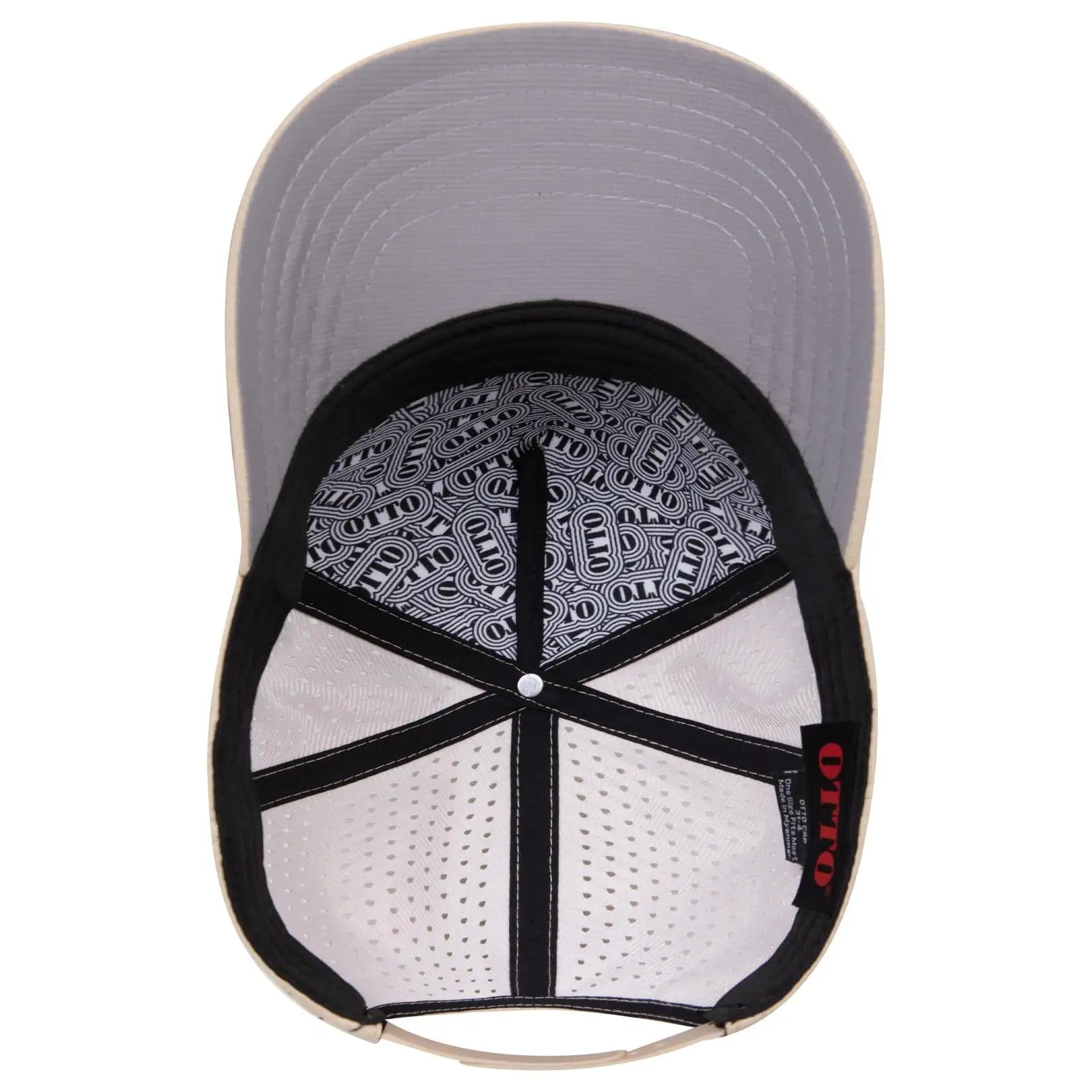 OTTO 31-4 5 Panel Mid Profile Baseball Cap - Khaki - Khaki / 7 3/8’’ - 7 5/8’’