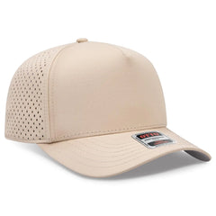 OTTO 31-4 5 Panel Mid Profile Baseball Cap - Khaki - Khaki / 7 3/8’’ - 7 5/8’’