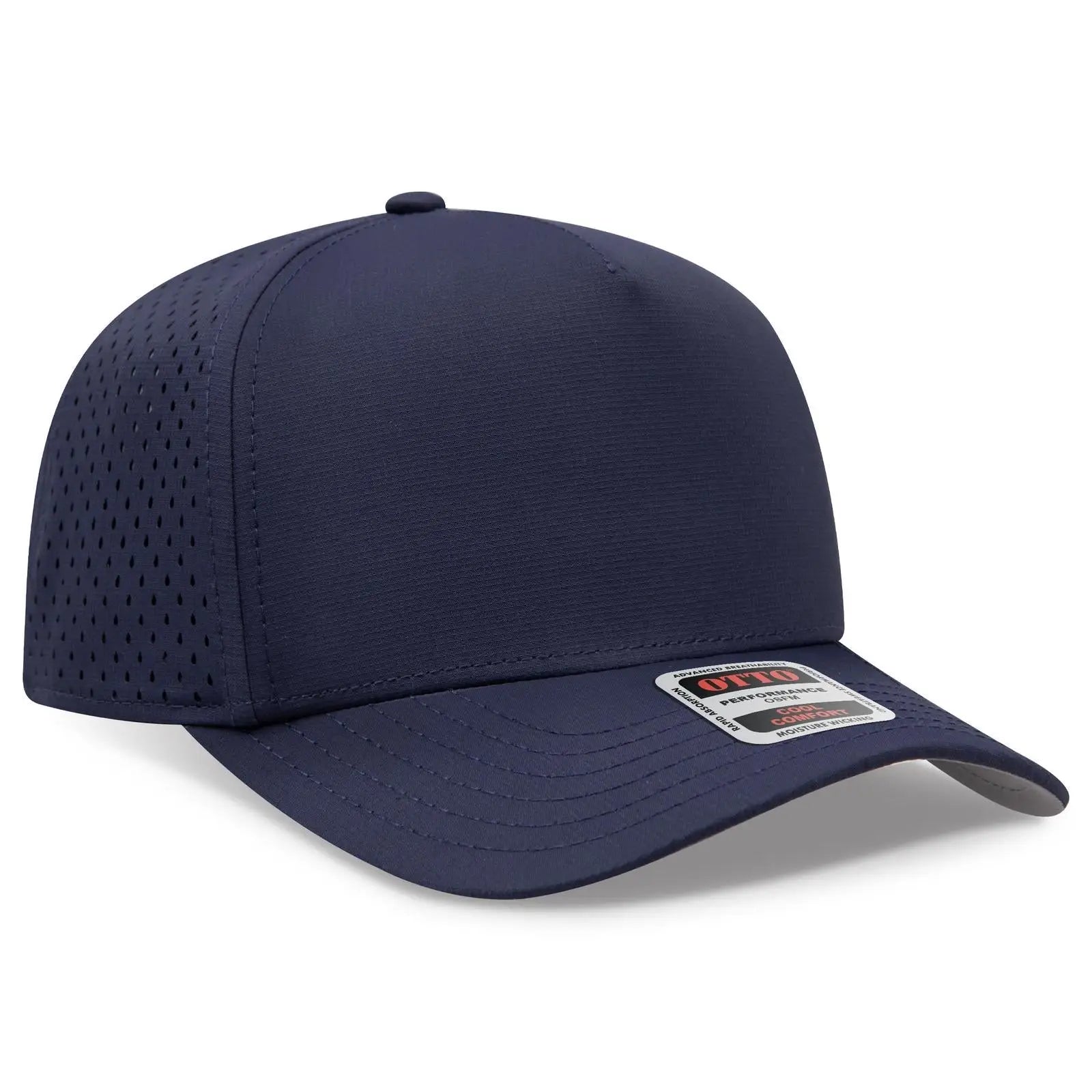 OTTO 31-4 5 Panel Mid Profile Baseball Cap - Navy - Navy / 7 3/8’’ - 7 5/8’’